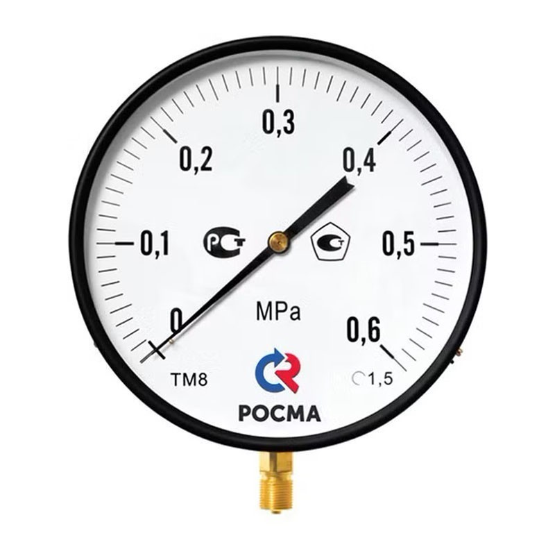 Манометр Росма ТМ-810Р.00 котловый, 250мм, 0-40кгс/см2, резьба M20x1,5, радиальный, класс точности 1,5-1