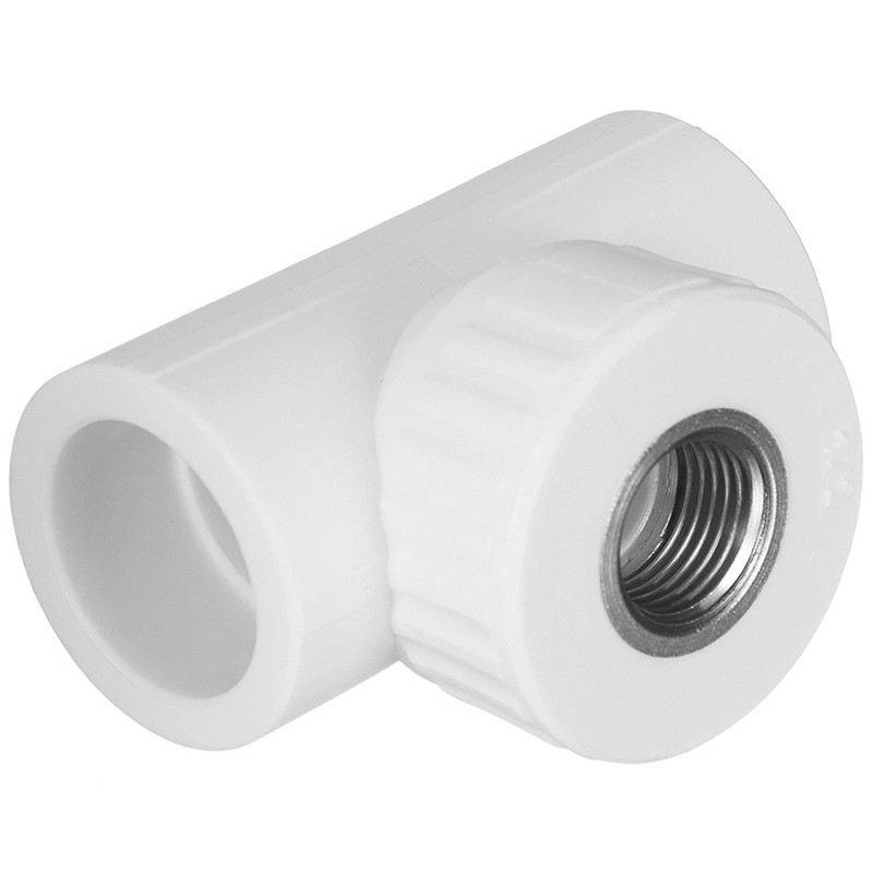 Тройник комбинированный ПП 25-1/2'' PN 25 с внутренней резьбой белый VALFEX -1