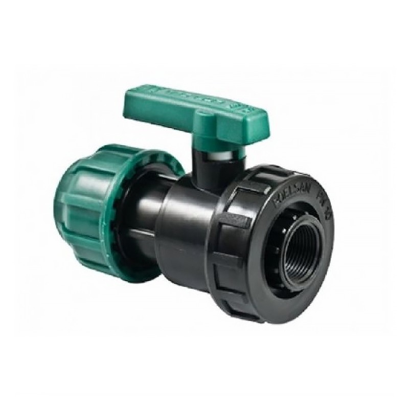 Кран шаровый ПЭ компрессионный комбинированный ВР 40-1 1/4'' PN 10-1