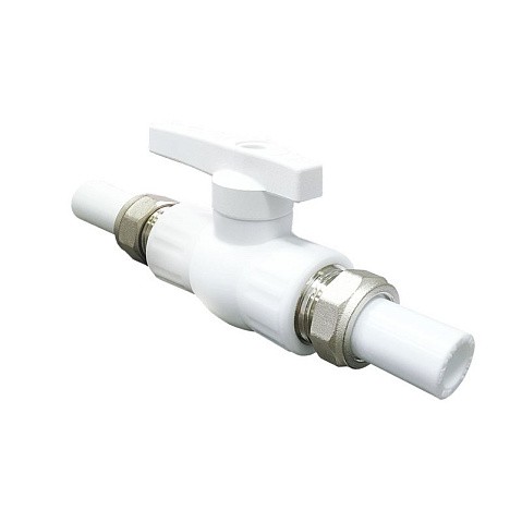 Краны шаровые ПП DN 20-32 PN 25 с двусторонним разъемным соединением белые Valfex купить в Казани | "Проконсим" Краны шаровые ПП DN 20-32 PN 25 с двусторонним разъемным соединением белые Valfex купить в Казани | "Проконсим"