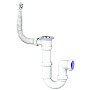 Сифон для мойки Unicorn Y421 1 1/2'' х40 без отвода чаша из нержавеющей стали круглый перелив
