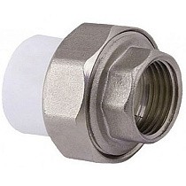 Муфта комбинированная ПП 32-1/2'' PN 25 разъёмная с внутренней резьбой белая PlasticPro купить в Казани | "Проконсим"