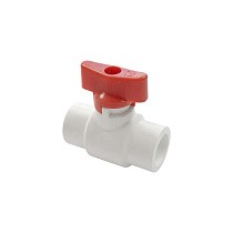 Краны шаровые ПП DN 20-25 PN 25 полупроходные белые с красной ручкой Valfex купить в Казани | "Проконсим"