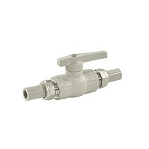 Краны шаровые ПП DN 20-32 PN 25 с двусторонним разъемным соединением серые Valfex купить в Казани | "Проконсим"