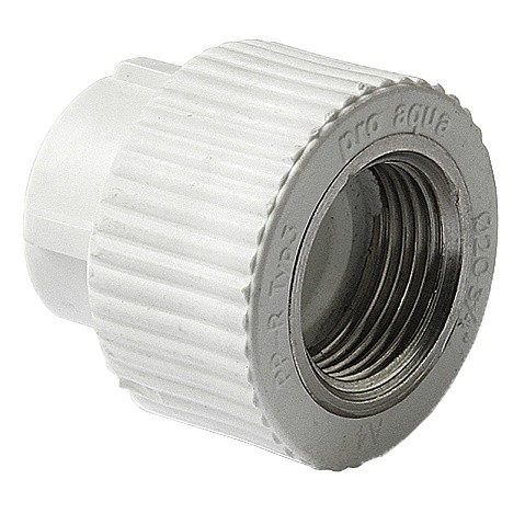 Муфта комбинированная ПП 32-3/4'' PN 25 с внутренней резьбой белая Pro Aqua PA22016P купить в Казани | "Проконсим"