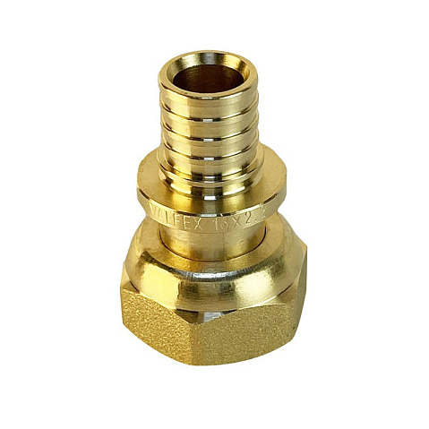 Муфта латунная для PEX труб 16-1/2'' PN 16 S-2,2мм переходная  с накидной гайкой Valfex VF.422.AF купить в Казани | "Проконсим"
