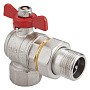 Кран латунный шаровой MVI BV.522 DN 15 PN 40 угловой никелированный полнопроходной американка бабочка купить в Казани | "Проконсим"