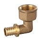 Угольник латунный для PEX DN 25 с внутренней резьбой  3/4'' под надвижную гильзу PLP купить в Казани | "Проконсим"