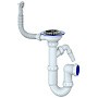 Сифон для мойки Unicorn Y431V 3 1/2'' х40 без отвода чаша из нержавеющей стали с отводом для стиральной машины круглый перелив