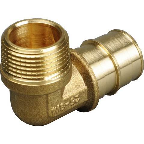 Угольник латунный для PEX труб 20-1/2'' PN 10 OP под надвижную гильзу с наружной резьбой ONE PLUS купить в Казани | "Проконсим"