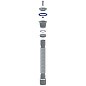 Сифон гофрированный Unicorn D220Р, 40х50 гибкий отвод, 1 1/2'' х40 пластиковая чашка, 800мм купить в Казани | "Проконсим"