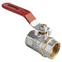 Кран латунный шаровой MVI AquaHit BV.311.04 DN 20 PN 25 рычаг муфта-муфта полнопроходной никелированный