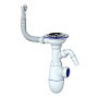 Сифон для мойки Unicorn В431VP, без отвода, 3 1/2'' х40 с отводом для стиральной машины, круглый перелив купить в Казани | "Проконсим"