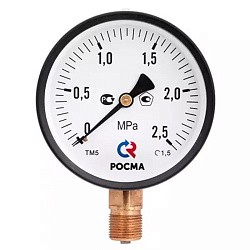  Мановакуумметр Росма ТМВ-610Р.05 общетехнический, 150мм, -0.1-1,5МПа, резьба M20x1,5, с электронной приставкой тип V, радиальный, класс точности 1,5 (930099128) со склада Проконсим в Казани