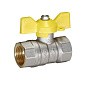 Кран латунный Temper серия 83 DN25 PN40 никелированный газовый бабочка м-м ГОСТ Р 59553 купить в Казани | "Проконсим"