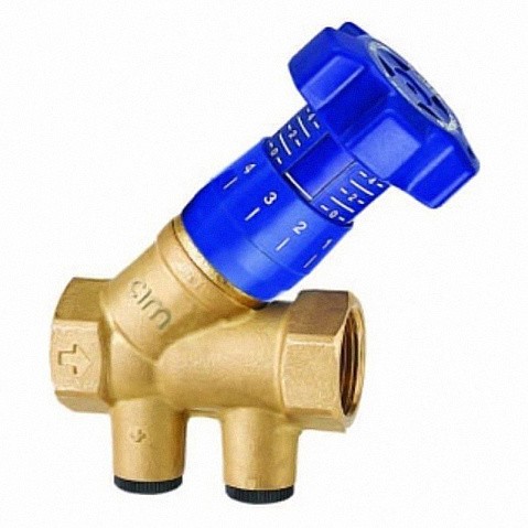 Клапан латунный MVI BL.220.05, DN 20 PN 25, балансировочный Kvs 5,33 м3/ч, муфтовый, наклонный купить в Казани | "Проконсим"