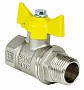 Краны латунные шаровые газовые 11Б27фт1М DN 15-32 PN 40 никелированные бабочка муфта-штуцер Valfex.278 Standart ГОСТ Р 59553 купить в Казани | "Проконсим"