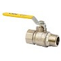 Кран латунный шаровой газовый MVI BV.812 DN 15 PN 25 никелированный полнопроходной муфта-штуцер рычаг купить в Казани | "Проконсим"