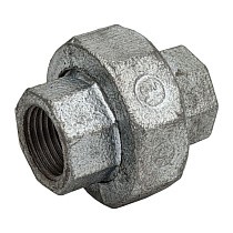  Американка чугунная DN 15-50 PN 16 оцинкованная муфта-муфта с плоской прокладкой Fittex Plus Ду   Дн 50 2" Ру  соед. (215500320) со склада Проконсим в Казани