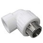 Угольник комбинированный ПП 25-3/4'' PN 25 с наружной резьбой белый VALFEX  купить в Казани | "Проконсим"