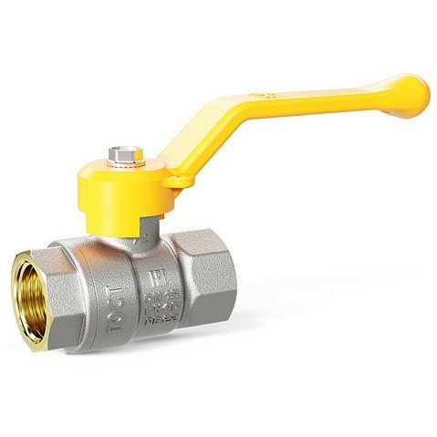 Кран латунный шаровой LD Pride GAS DN40 PN 25 никелированный рычаг муфта-муфта купить в Казани | "Проконсим"