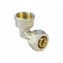 Угольник латунный для PEX труб 16-1/2'' PN 10 обжимной никелированный Valfex VF.352.N  купить в Казани | "Проконсим"