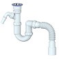 Сифон для умывальника Unicorn Y320V, 40х50 гибкий отвод, 1 1/2'' х40 чаша из нержавеющей стали с отводом для стиральной машины купить в Казани | "Проконсим"