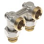 Узел нижнего подключения DN 20 угловой двухтрубный 20-1/2'' никелированный с ниппелем штуцерхштуцер РИДАН 003L0398R купить в Казани | "Проконсим"