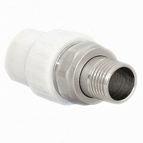 Муфта для радиатора ПП 25-3/4'' PN 25 с американкой белая РТП 14628 купить в Казани | "Проконсим"