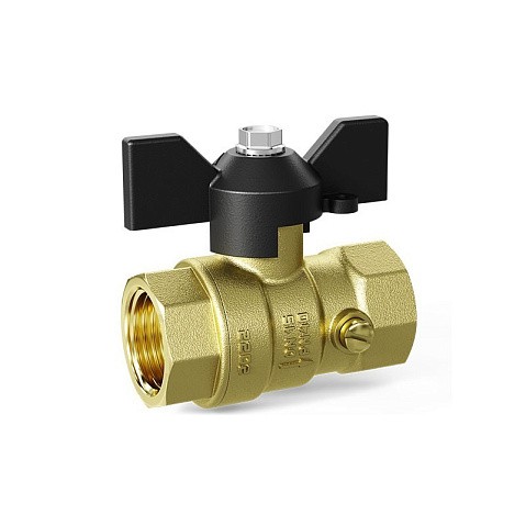 Кран латунный шаровой DN 15 PN 16 под манометр G1/2''хG1/2'' муфта-муфта бабочка LD Pride 44.340.15 купить в Казани | "Проконсим"