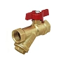 Краны латунные шаровые DN 15-20 PN 25 с фильтром бабочка муфта-муфта БАЗ КФ.А30.1 купить в Казани | "Проконсим"