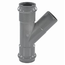 Тройники НПВХ раструбные SDR26 45гр. DN 110-160 PN 10 Хемкор купить в Казани | "Проконсим"
