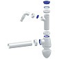 Сифон для умывальника Unicorn А510V, 40х40 прямой отвод, 1 1/2'' х40 с отводом для стиральной машины преходник 40х32 купить в Казани | "Проконсим"