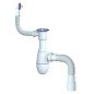 Сифон для мойки Unicorn В423, 40х50 гибкий отвод, 1 1/2'' х40 чаша из нержавеющей стали, круглый перелив, со смещением купить в Казани | "Проконсим"