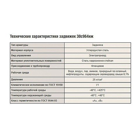 Задвижка стальная 30с964нж DN 50 PN 25 фланцевая под привод тип А, класс ''А'' L=250мм САЗ АВАНГАРД купить в Казани | "Проконсим"