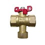 Кран латунный шаровой Пензапромарматура DN15 PN16 G1/2'' с фильтром никелированный полнопроходной муфта-муфта бабочка купить в Казани | "Проконсим"