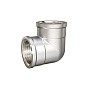 Угольник латунный DN 40 PN 40 никелированный муфта-муфта LD Pride