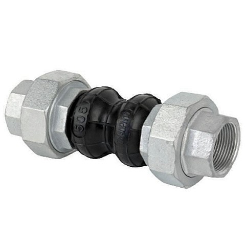 Компенсатор EPDM с оцинкованными чугунными резьбовыми патрубками DN 15 PN 16 Рашворк 505-015-16 купить в Казани | "Проконсим"