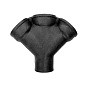 Крестовина ЧК (чугунная канализация) косая 45гр. Дн 100-100-100 купить в Казани | "Проконсим"