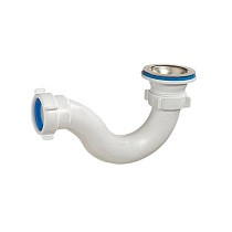  Сифон для поддона колено ORIO A-4258 (S-тип) 1 1/2 выпуск нж D70  (425100698) со склада Проконсим в Казани