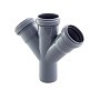 Крестовина ПП для канализации косая 45гр. DN 110-110-110 с уплотнительным кольцом РТП купить в Казани | "Проконсим"