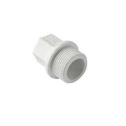  Заглушка ПП резьбовая 1/2'' PN 25, с наружной резьбой, белая, Pro Aqua PA15508P  (251439852) со склада Проконсим в Казани