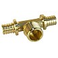 Тройник латунный для PEX труб 16-1/2''-16 PN 16 S-2,2мм под надвижную гильзу Valfex VF.433.AF купить в Казани | "Проконсим"
