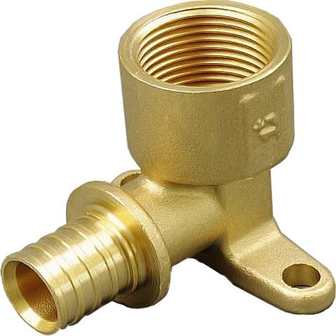 Угольник латунный для PEX труб 20-3/4'' PN 10 под надвижную гильзу с внутренней резьбой ONE PLUS купить в Казани | "Проконсим"