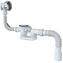 Сифон для ванны Unicorn S102, 40х50 гибкий отвод, 1 1/2'' х40 чаша из нержавеющей стали, круглый перелив купить в Казани | "Проконсим"