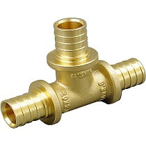 Тройники латунные для PEX-PEX труб DN 16-32 PN 10 переходные под надвижную гильзу ONE PLUS купить в Казани | "Проконсим"