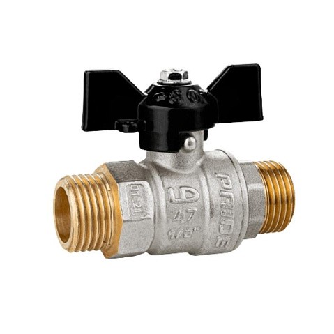 Краны латунные шаровые DN 15-25 PN 40 никелированные бабочка штуцер-штуцер LD Pride 47.304 купить в Казани | "Проконсим" Краны латунные шаровые DN 15-25 PN 40 никелированные бабочка штуцер-штуцер LD Pride 47.304 купить в Казани | "Проконсим"