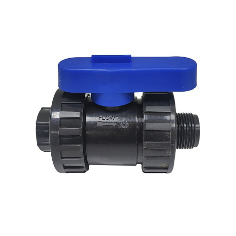 Кран шаровой компрессионный ПНД DN 25 PN 16 наружная резьба -1/2'' внутренняя резьба -3/4'' обжимной для ПЭ труб Кудиновский трубный завод купить в Казани | "Проконсим"