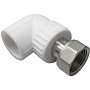 Угольник комбинированный ПП 25-3/4'' PN 25 с накидной гайкой белый VALFEX  купить в Казани | "Проконсим"