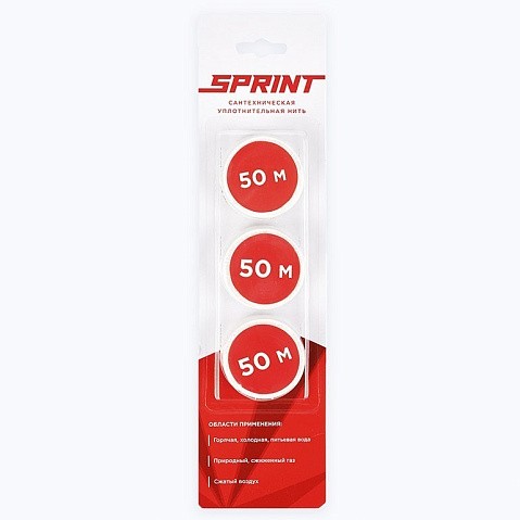 Уплотнительная нить Sprint набор катушек 3х50м, блистер купить в Казани | "Проконсим"